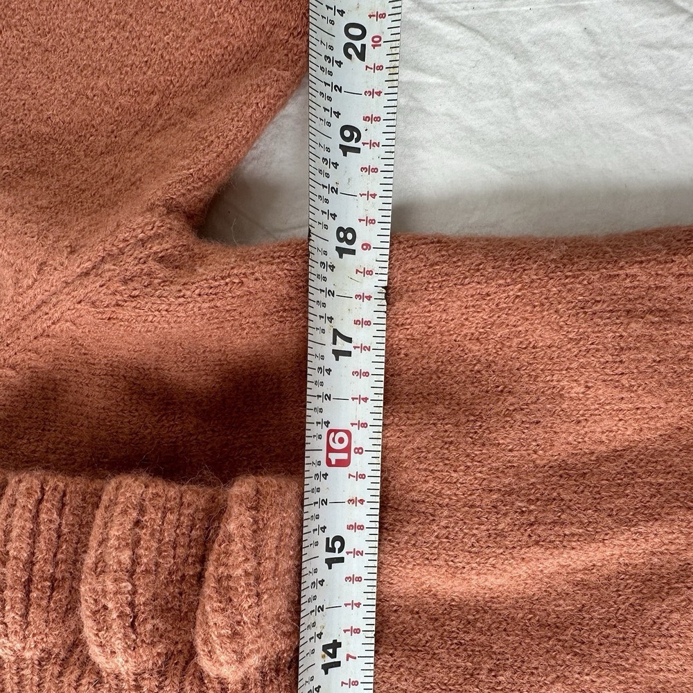 Dreamers By Debut Sweater Womens Small Pullover Orange Dress Tunic Long Ruffle - Picture 5 of 8